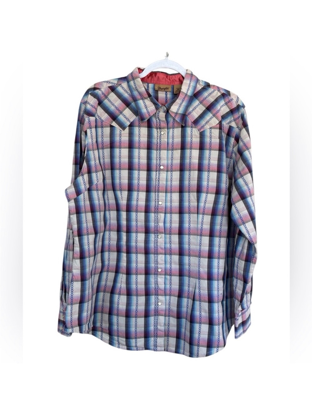 Wrangler Plaid Western Cowgirl Pearl Snap Button Down Southwestern Shirt Sz
XXL